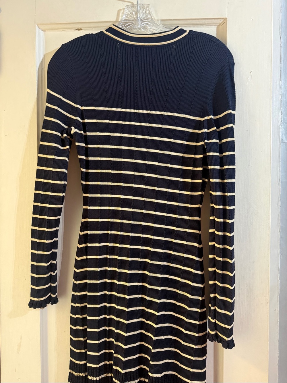 Cara Cara Marina Stripe Long Sleeve Midi Sweater Dress M - Picture 7 of 14